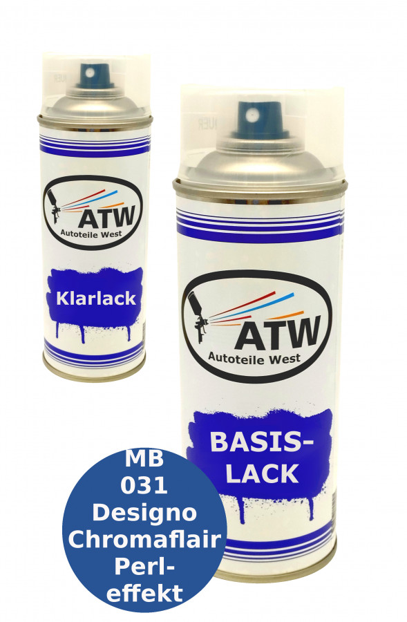 Autolack für Mercedes Benz 031 Designo Chromaflair Perleffekt +400ml Klarlack Set